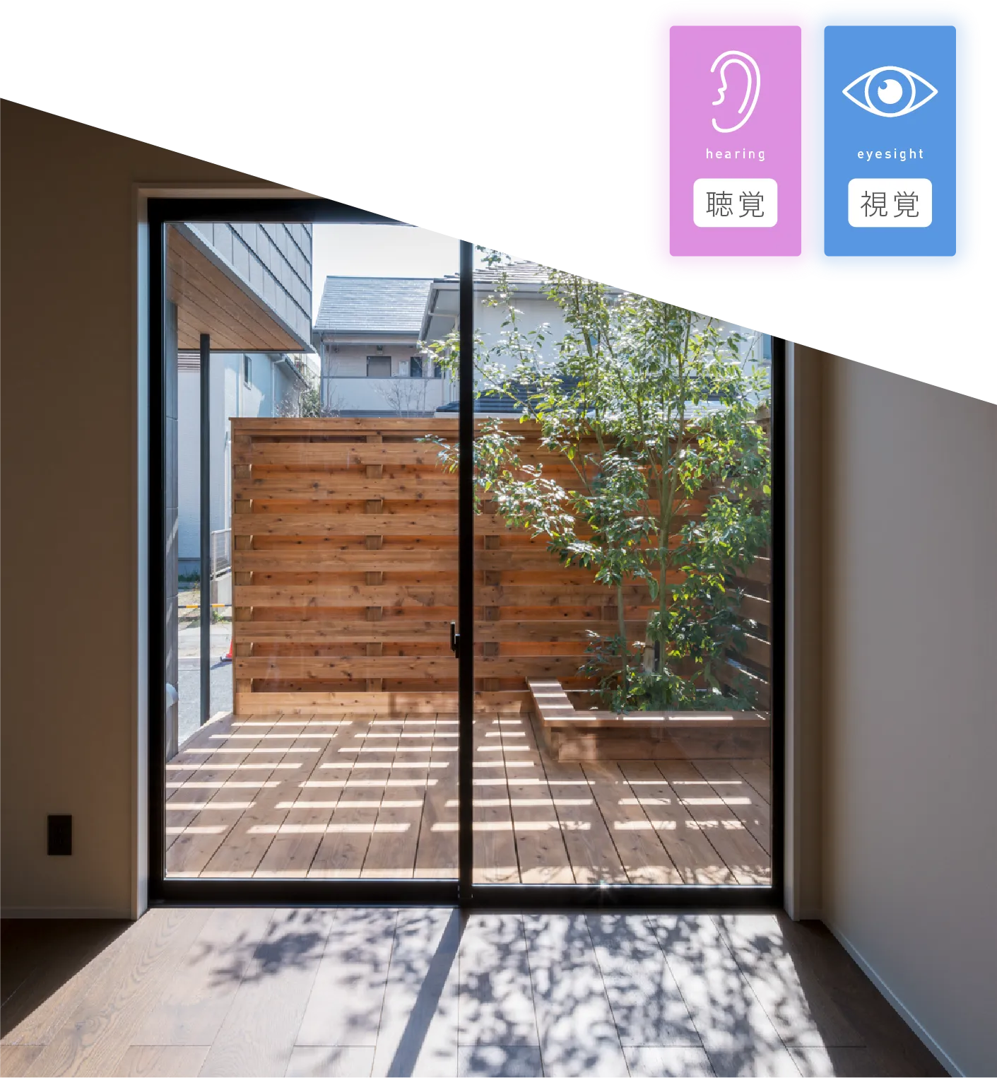 福岡市南区プロスぺリテ井尻Ⅵ新築戸建ての五感を刺激するプライベートテラス写真