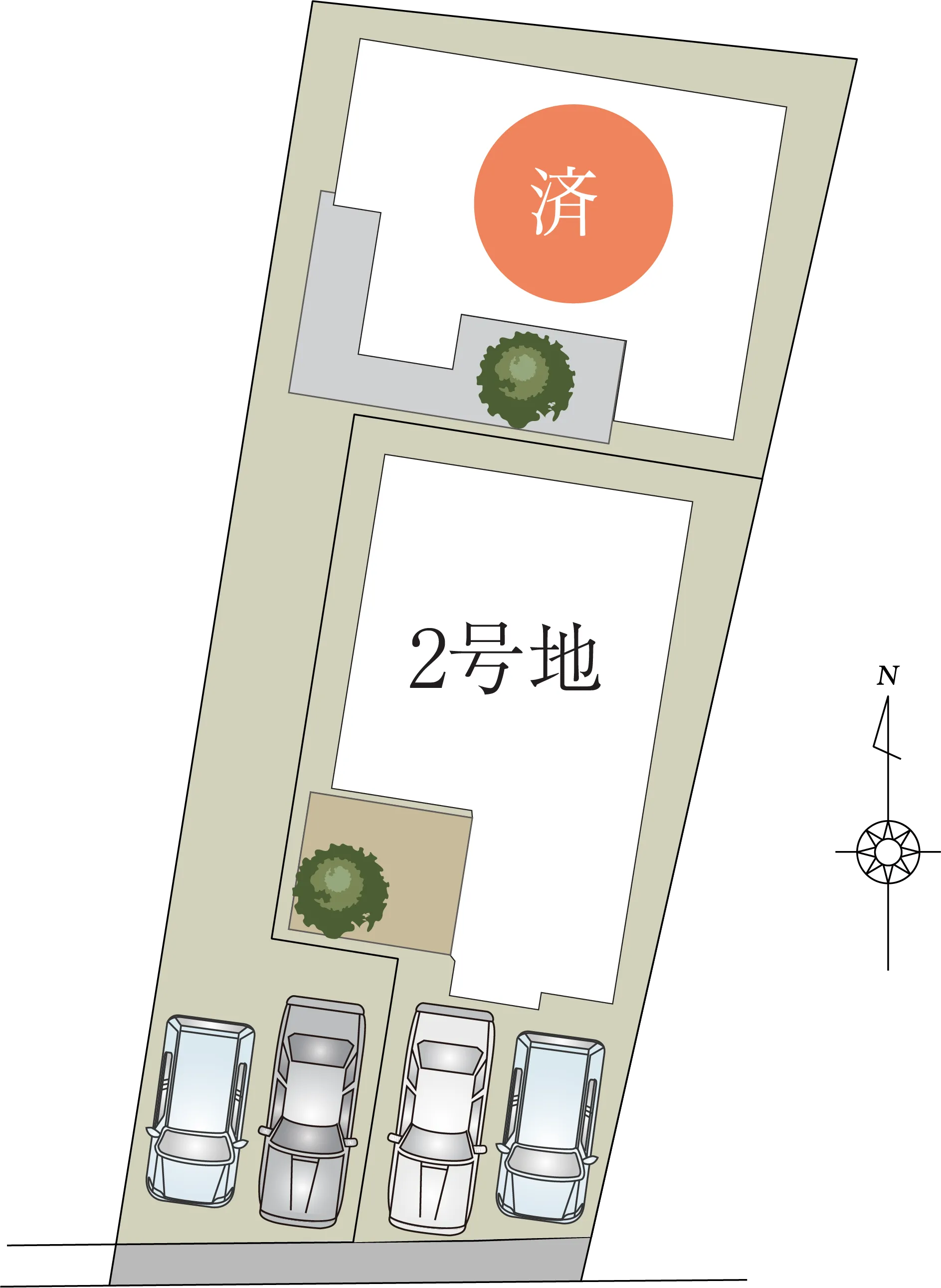 福岡市南区プロスぺリテ井尻Ⅵ新築戸建ての土地分譲区画図